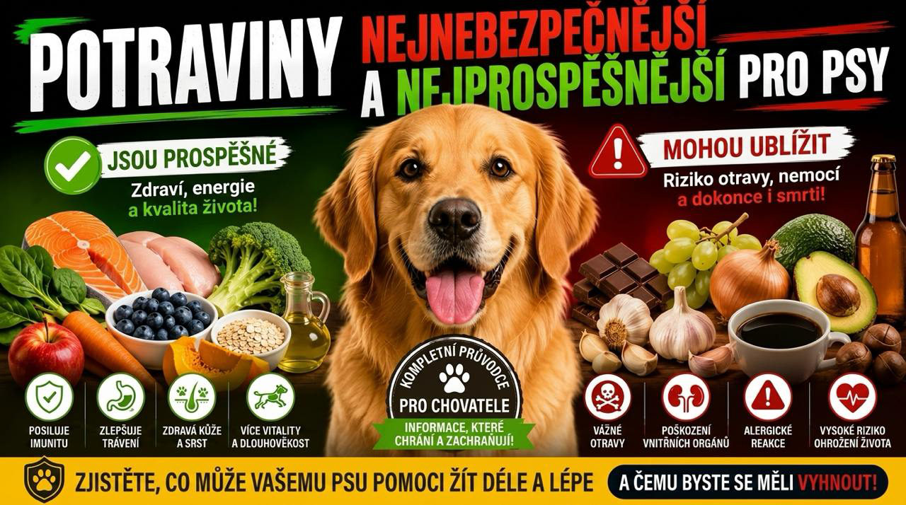 Nejnebezpečnější a nejprospěšnější potraviny pro psy