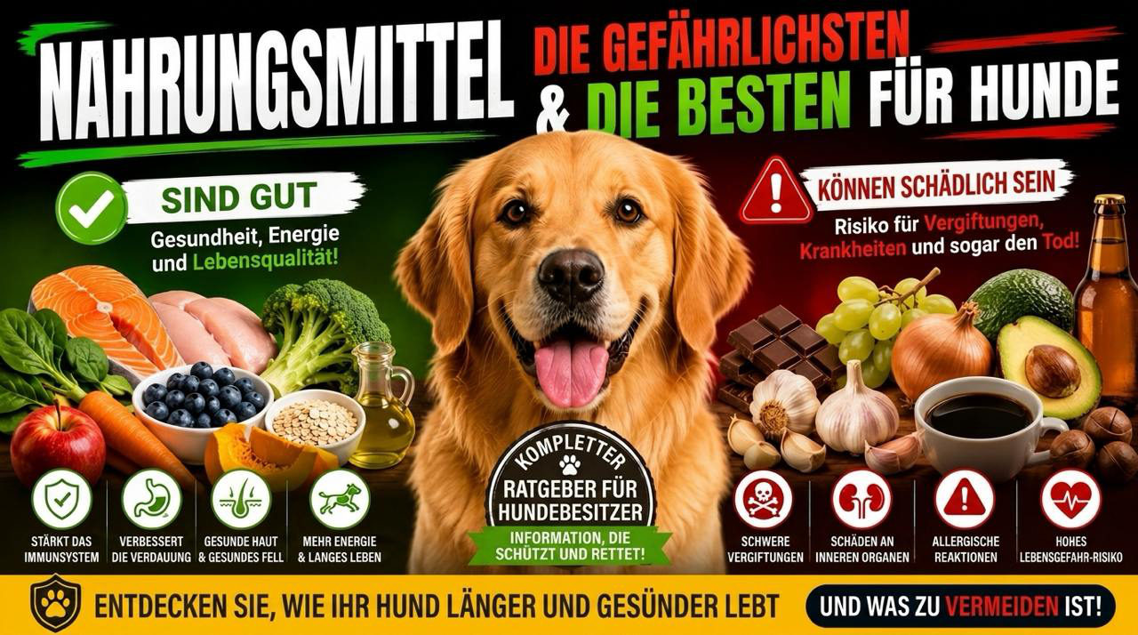 Die schädlichsten und nützlichsten Nahrungsmittel für Hunde